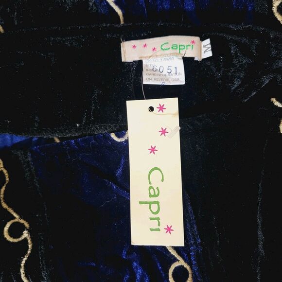 Vintage Y2K 90s Embroidered Velvet Midi Skirt- Whimsical Boho Hippie New Size M - Picture 3 of 5